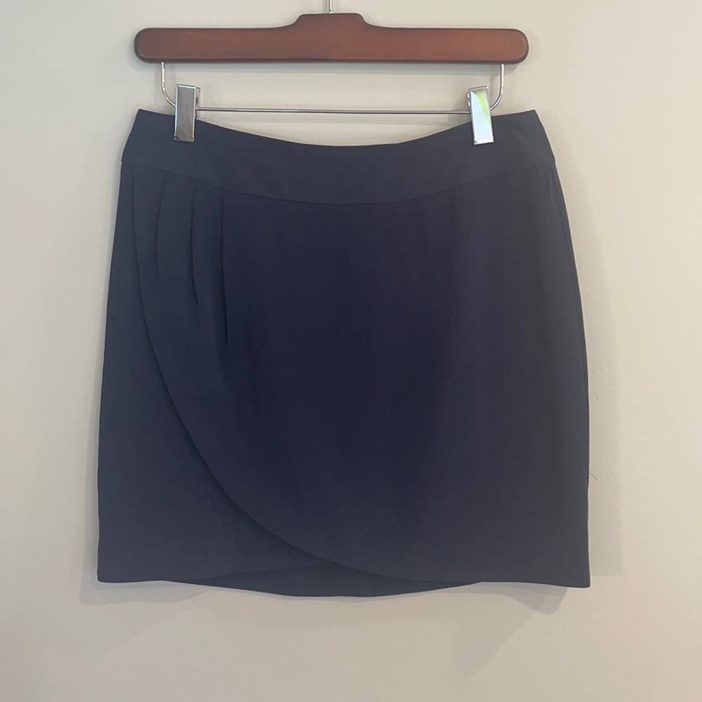 Navy blue mini skirt, wrap detail Banana Republic